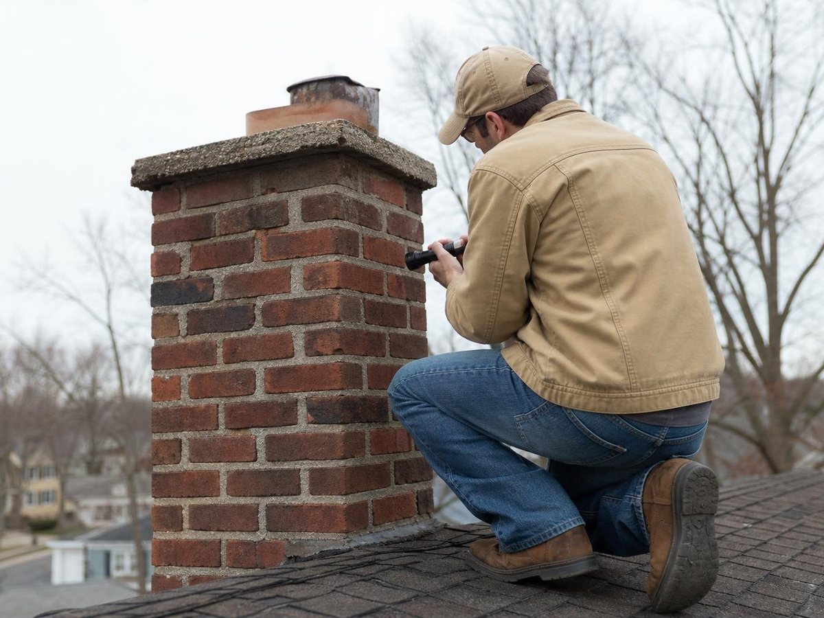 Mason Chimney Repair work in Northfield
